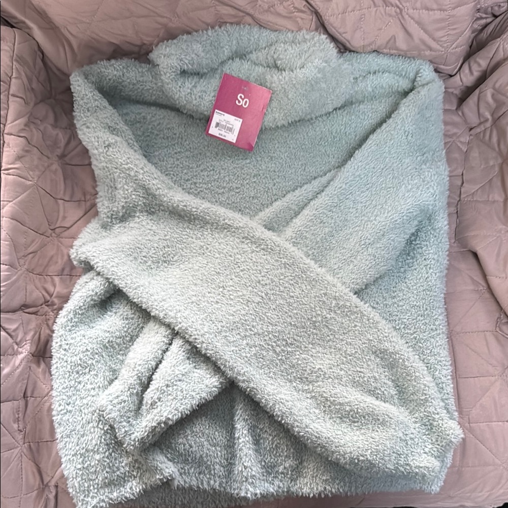 Soft Green Fuzzy Sweater